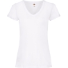 T-shirt femme col V Valueweight Blanc – Fruit of the Loom