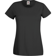 T-shirt Femme Original-T Noir Fruit of the Loom – Coupe Cintrée