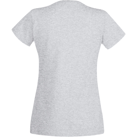T-shirt Femme Gris Coupe Cintrée Fruit of the Loom – vue 2