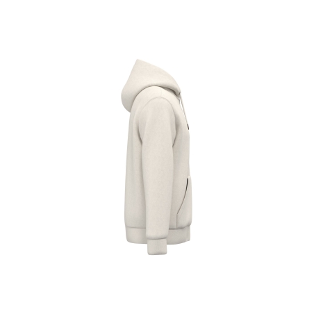 Sweat zippé capuche écoresponsable unisexe Blanc Ivory Native Spirit – vue 3