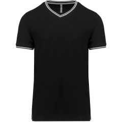 T-shirt maille piquée col V homme Noir – Kariban