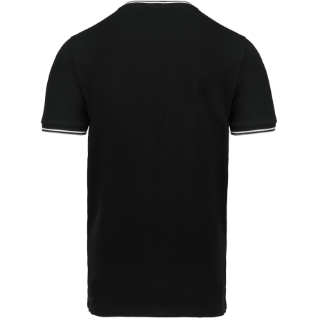 T-shirt maille piquée col V homme Noir – Kariban – vue 2