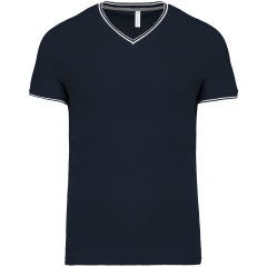 T-shirt maille piquée col V homme Marine Kariban