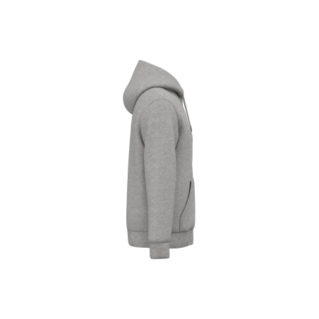 Sweat zippé capuche écoresponsable Gris lune chiné Native Spirit – vue 3