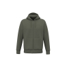 Sweat zippé capuche écoresponsable Vert Kaki Native Spirit