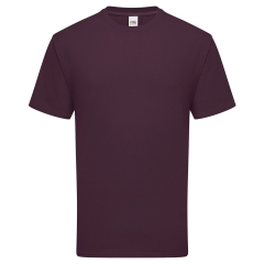 T-shirt Iconic 195 manches courtes Bordeaux Fruit of the Loom
