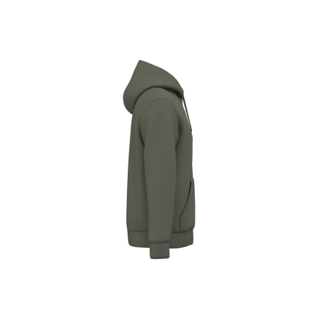 Sweat zippé capuche écoresponsable Vert Kaki Native Spirit – vue 3