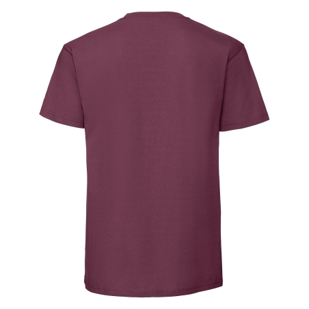 T-shirt Iconic 195 manches courtes Bordeaux Fruit of the Loom – vue 2