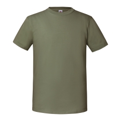 T-shirt Iconic 195 manches courtes Vert Classic Olive Fruit of the Loom