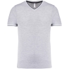 T-shirt maille piquée col V homme Gris | Kariban