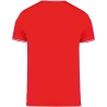 T-shirt maille piquée col V rouge rayures Kariban – vue 2