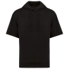 Sweat capuche French Terry écoresponsable manches courtes Noir Native Spirit