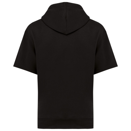 Sweat capuche French Terry écoresponsable manches courtes Noir Native Spirit – vue 2