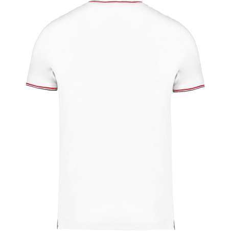 T-shirt maille piquée col V homme Blanc Kariban – vue 2