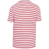 T-shirt rayé marin poche poitrine blanc/rouge Kariban – vue 2
