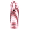 T-shirt rayé marin poche poitrine blanc/rouge Kariban – vue 3