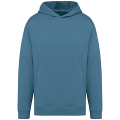 Sweat capuche oversize écoresponsable Bleu Adriatic – Native Spirit