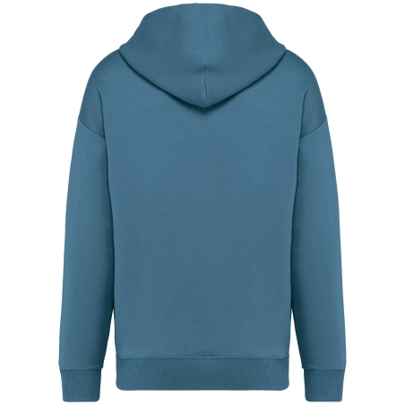 Sweat capuche oversize écoresponsable Bleu Adriatic – Native Spirit – vue 2