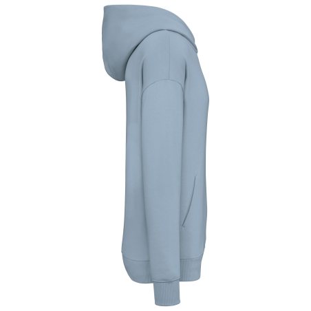 Sweat capuche oversize écoresponsable turquoise Native Spirit – vue 3