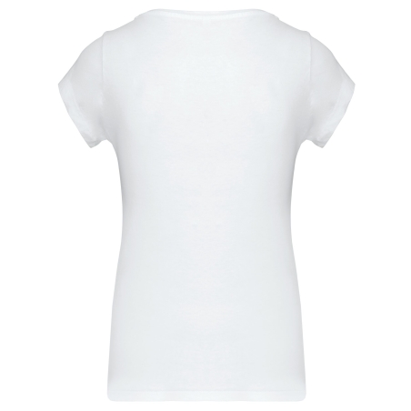 T-shirt col bateau manches courtes femme Blanc Kariban – vue 2