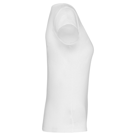 T-shirt col bateau manches courtes femme Blanc Kariban – vue 3