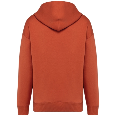 Sweat capuche oversize écoresponsable Rouge Native Spirit – vue 2