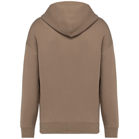 Sweat capuche oversize écoresponsable Marron Native Spirit – vue 2