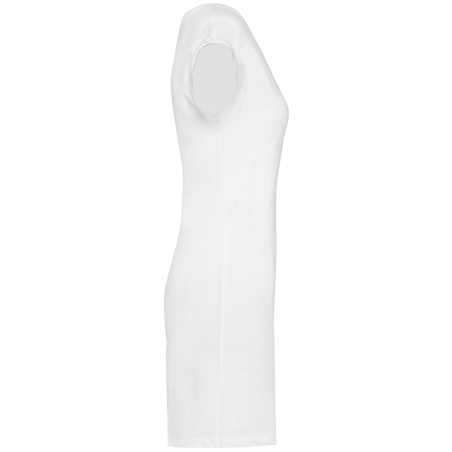 T-shirt long femme blanc cassé – Coupe fluide | Kariban – vue 3