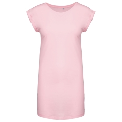 T-shirt long femme Rose Pale Pink Kariban – Coupe fluide