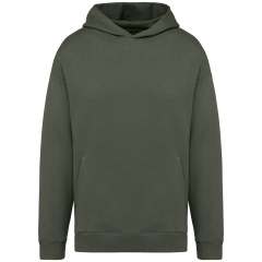 Sweat à capuche oversize écoresponsable Vert Khaki Native Spirit