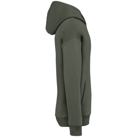 Sweat à capuche oversize écoresponsable Vert Khaki Native Spirit – vue 3