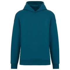 Sweat capuche oversize écoresponsable Vert paon Native Spirit