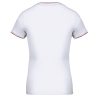 T-shirt maille piquée col V femme Blanc Kariban – vue 2