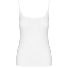Débardeur femme bretelles blanc Kariban – coton peigné