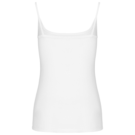 Débardeur femme bretelles blanc Kariban – coton peigné – vue 2