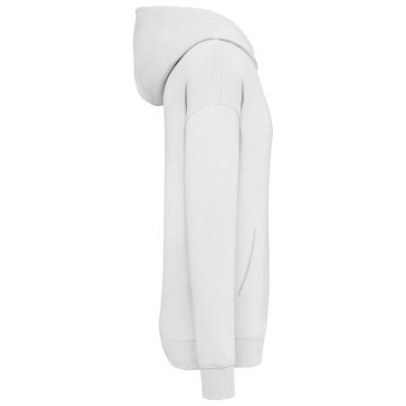 Sweat capuche oversize écoresponsable blanc Native Spirit – vue 3