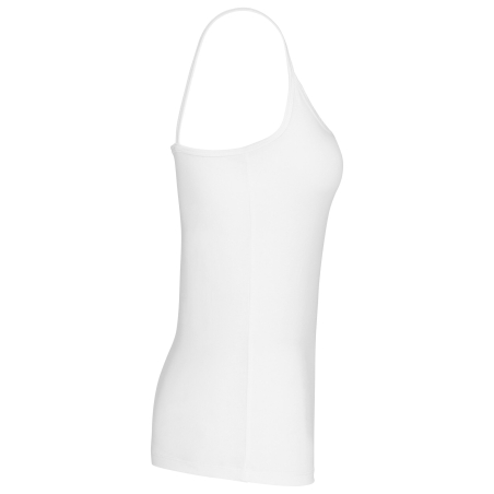 Débardeur femme bretelles blanc Kariban – coton peigné – vue 3