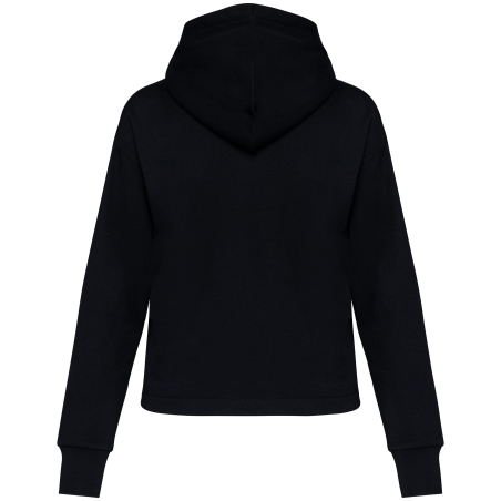 Sweat zippé capuche French Terry écoresponsable femme Native Spirit Noir – vue 2
