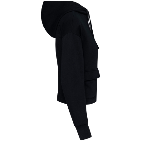 Sweat zippé capuche French Terry écoresponsable femme Native Spirit Noir – vue 3