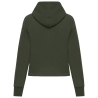 Sweat zippé capuche French Terry femme vert kaki Native Spirit – vue 2