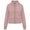 Sweat zippé capuche French Terry écoresponsable Rose Native Spirit