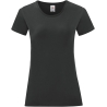 T-shirt femme Iconic-T Noir – Fruit of the Loom