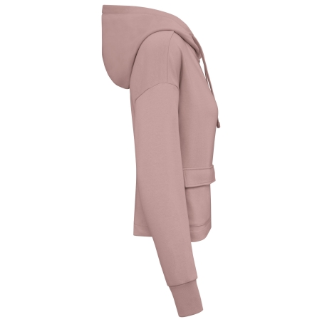 Sweat zippé capuche French Terry écoresponsable Rose Native Spirit – vue 3