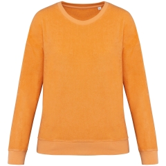 Sweat-shirt écoresponsable éponge femme Orange Native Spirit