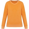 Sweat-shirt écoresponsable éponge femme Orange Native Spirit