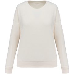 Sweat-shirt écoresponsable éponge femme Blanc Native Spirit