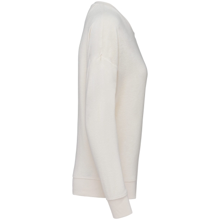 Sweat-shirt écoresponsable éponge femme Blanc Native Spirit – vue 3