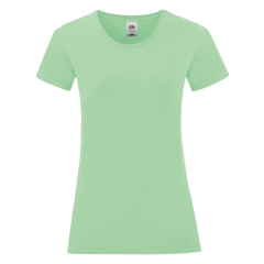 T-shirt femme Iconic-T vert Neo mint Fruit of the Loom