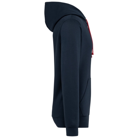 Sweat capuche contrastée tartan unisexe Kariban Marine – vue 3