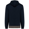 Sweat-shirt tricolore à capuche Marine unisexe Kariban – vue 2